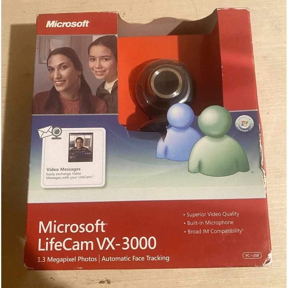 Microsoft Lifecam VX-3000 USB 2.0 Webcam New in Box